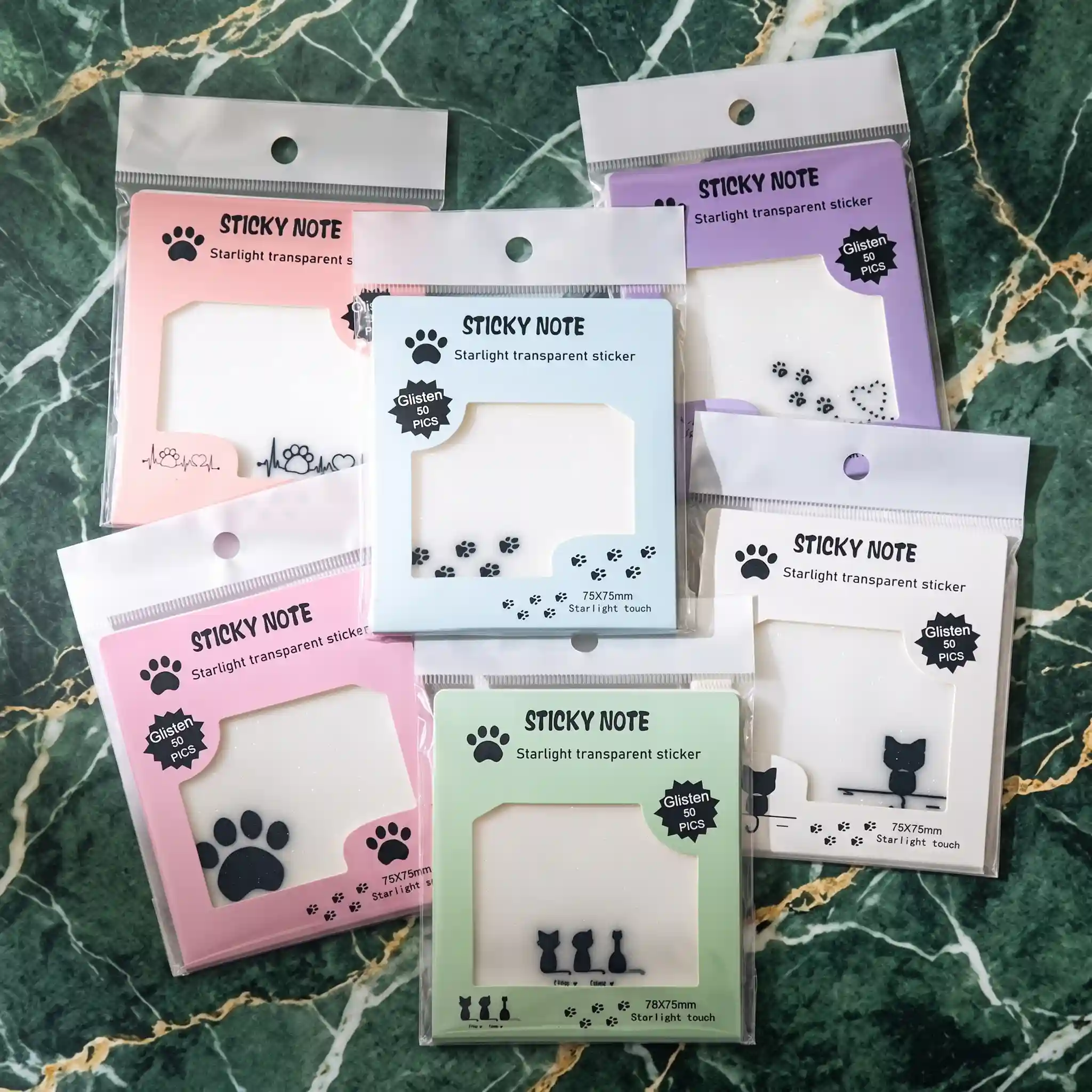 STICKY NOTE TRANSPARANTE CATS