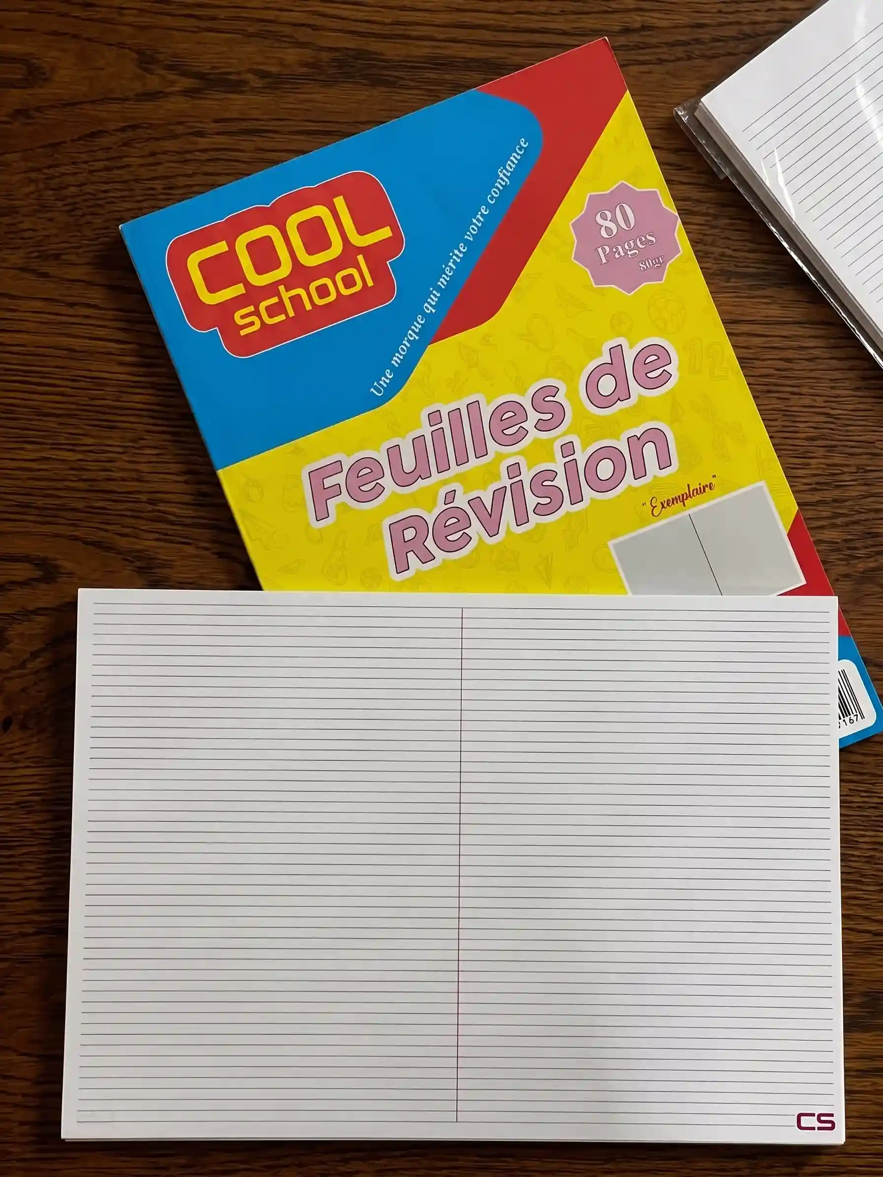 FEUILLES DE REVISION A4/2 80P